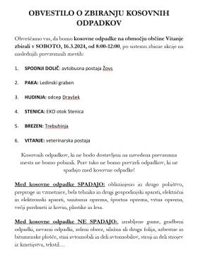 Zbiranje kosovnih odpadkov